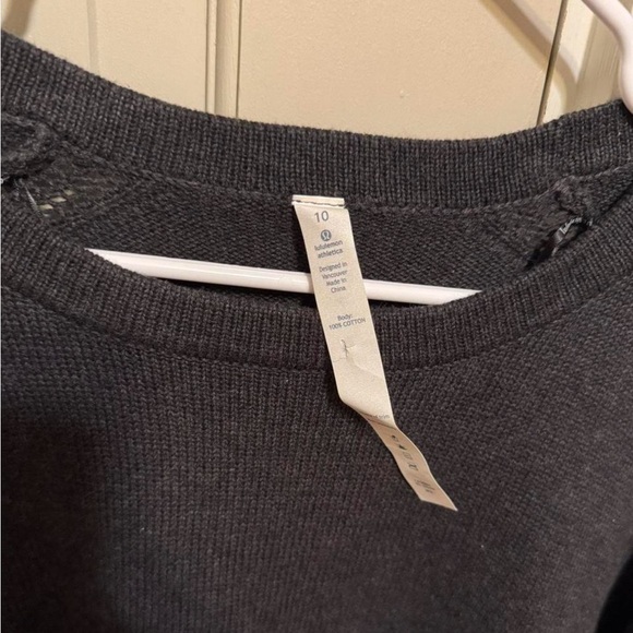Lululemon Bhakati Reality Short Sleeve Sweater - Dark Grey - 10 - Picture 4 of 8